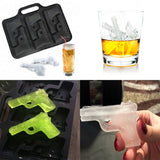 Handgun Mold Ice Cube Maker Briefcase Tray